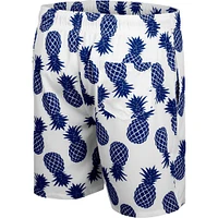 Men's Colosseum White/Navy Arizona Wildcats Pineapple Swim Shorts