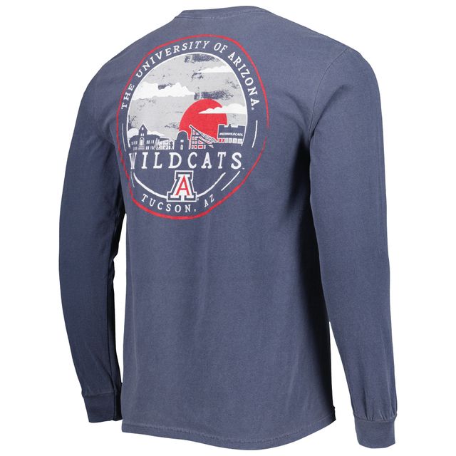 T-shirt à manches longues pour homme bleu marine Arizona Wildcats Circle Campus Scene