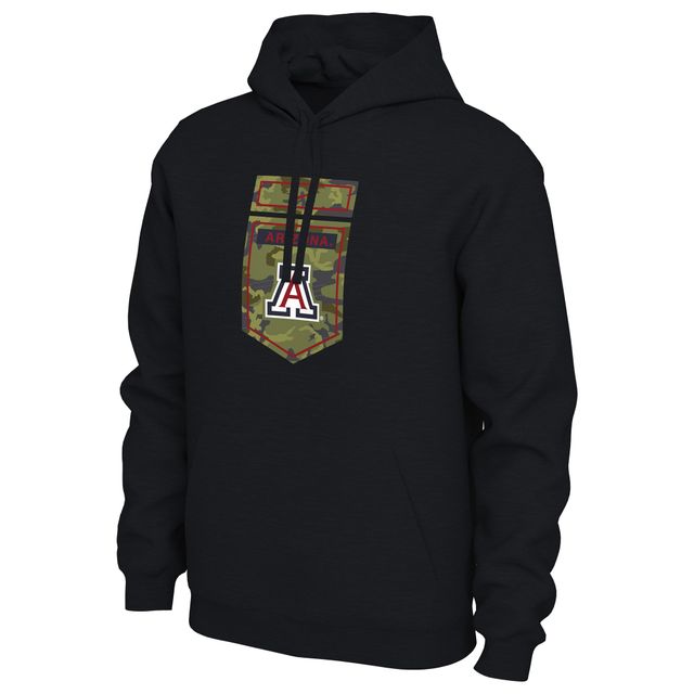 Chandail à capuchon enfiler et camouflage Nike Arizona Wildcats Veterans pour homme, noir