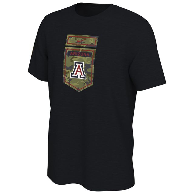 T-shirt Nike Arizona Wildcats Veterans Camo noir pour homme
