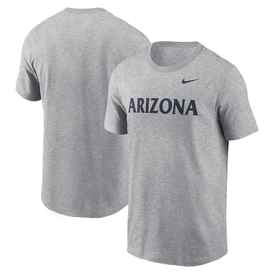 T-shirt Nike pour homme, gris chiné, Arizona Wildcats Primetime Wordmark