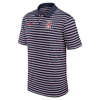 Polo de performance rayé Nike pour hommes, bleu marine/blanc, Arizona Wildcats Primetime Victory