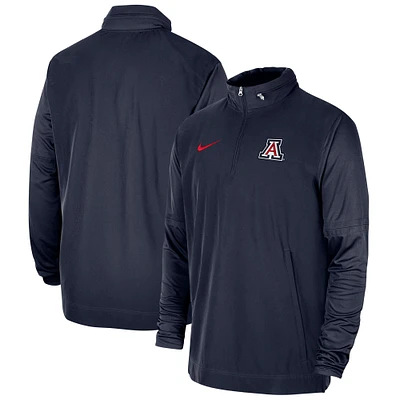 Veste à capuche demi-zip Nike pour homme, bleu marine, Arizona Wildcats 2023 Coach