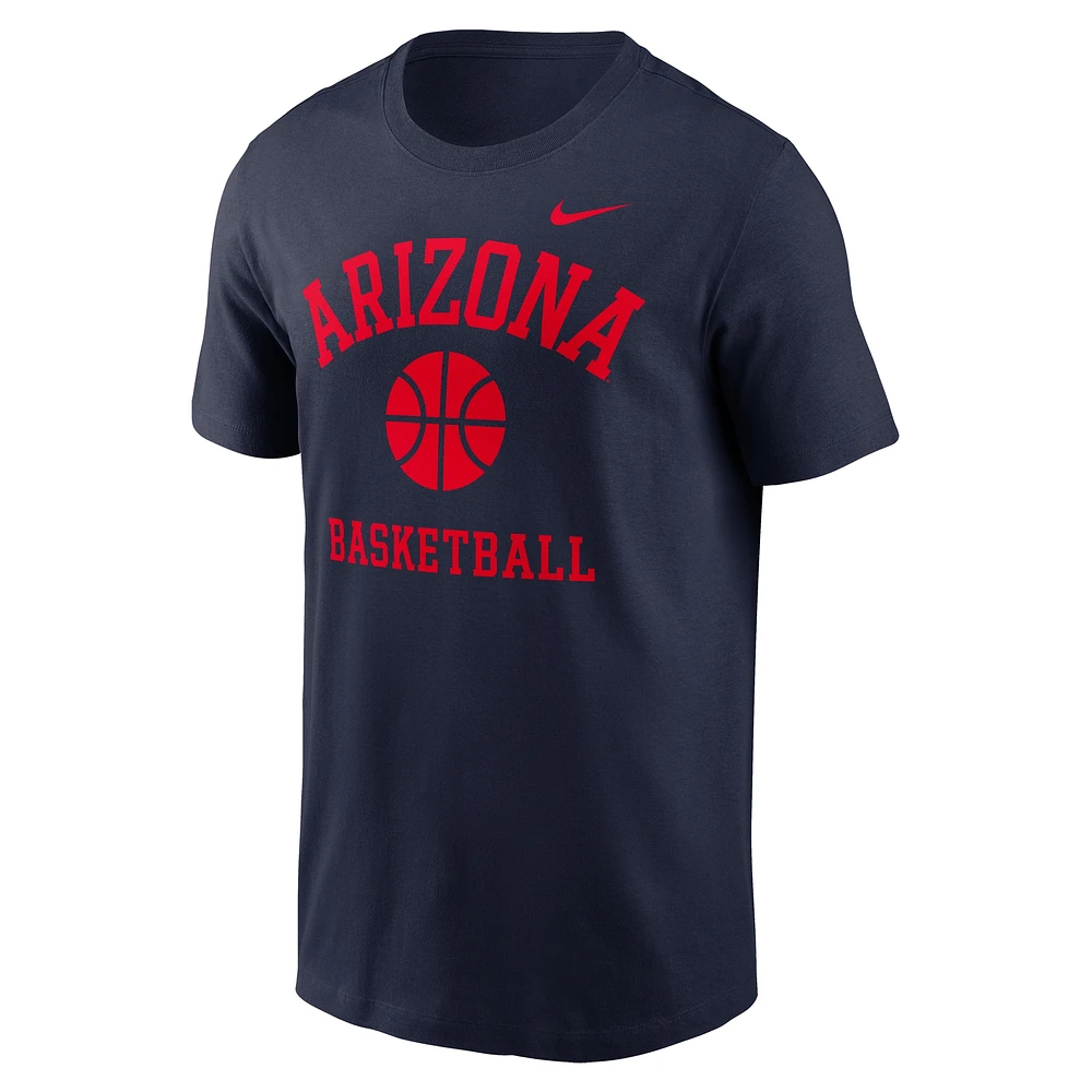 Men's Nike Navy Arizona Wildcats Basketball Icon T-Shirt