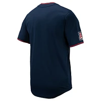Maillot de baseball réplique à boutons complets Nike pour hommes, bleu marine, Arizona Wildcats
