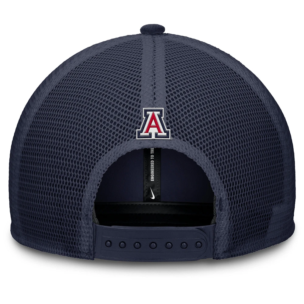 Casquette ajustable Nike bleu marine Arizona Wildcats Rise pour homme