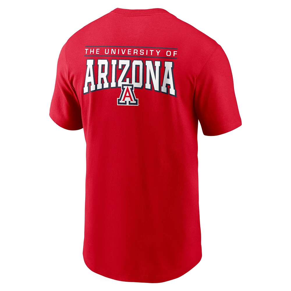 Men's Nike Red Arizona Wildcats 2-Hit T-Shirt