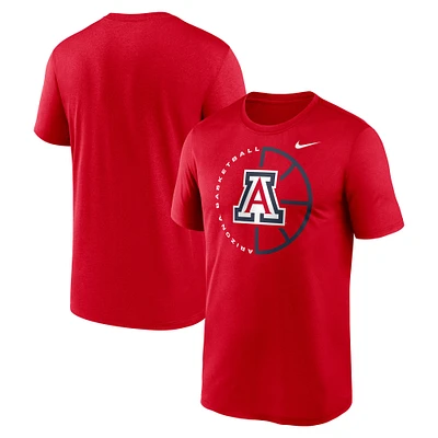T-shirt de performance Nike Legend Basketball Icon pour homme, rouge, Arizona Wildcats