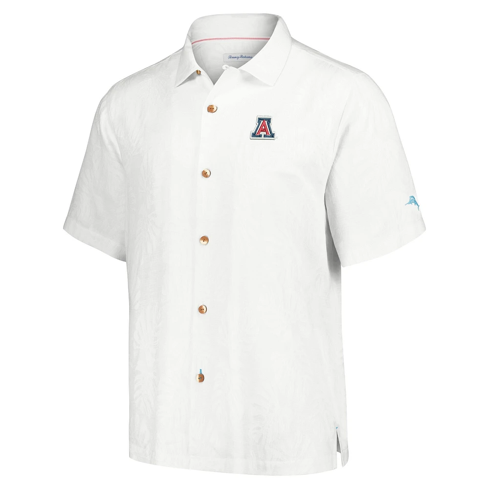 Men's Tommy Bahama White Arizona Wildcats Castaway Game Camp Button-Up Shirt