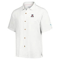Men's Tommy Bahama White Arizona Wildcats Castaway Game Camp Button-Up Shirt