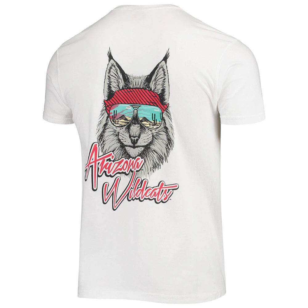 T-shirt bandana mascotte des Wildcats de l'Arizona blanc pour homme