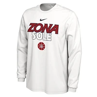 Nike  White Arizona Wildcats 2023 On Court Bench Long Sleeve T-Shirt
