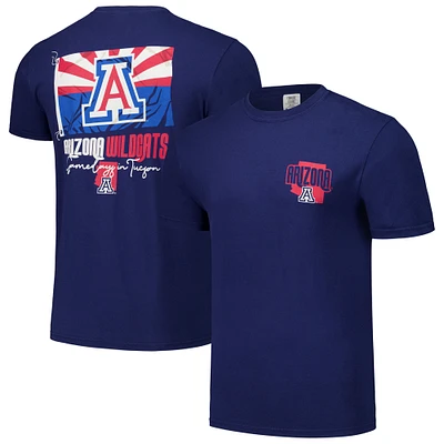 T-shirt unisexe bleu marine avec drapeau Hyper Local Gameday des Wildcats de l'Arizona