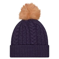 Women's New Era  Navy Arizona Wildcats Luxury Cuffed Knit Hat with Pom