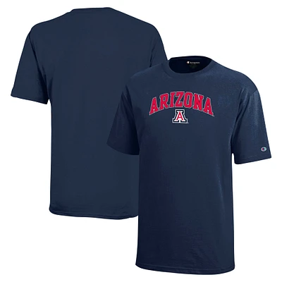 T-shirt avec logo en forme d'arc des Wildcats de l'Arizona pour jeunes champions bleu marine