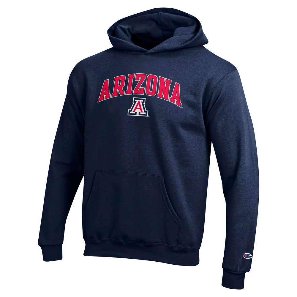 Youth Champion Navy Arizona Wildcats Campus Pullover Hoodie