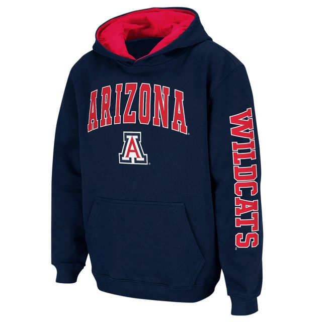 Chandail à capuchon 2-Hit Team Colosseum Wildcats de l'Arizona pour jeune, bleu marine