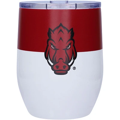 Arkansas Razorbacks 16oz. Colorblock Stainless Steel Curved Tumbler