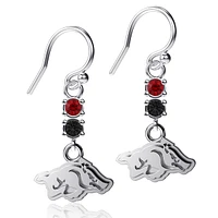 Dayna Designs Arkansas Razorbacks Dangle Crystal Earrings