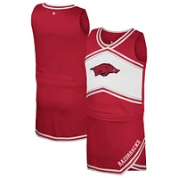 Girls Youth Colosseum Cardinal Arkansas Razorbacks Cheerleader Top & Skirt Set