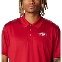 Men's Columbia Cardinal Arkansas Razorbacks Tamiami Omni-Wick Polo