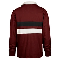 Men's '47 Cardinal Arkansas Razorbacks Clubhouse Knox Thames Long Sleeve Rugby Polo