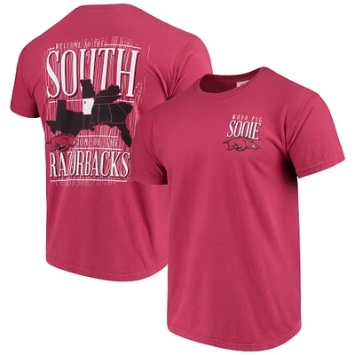 T-shirt Cardinal Arkansas Razorbacks Welcome to the South Comfort Colours pour homme