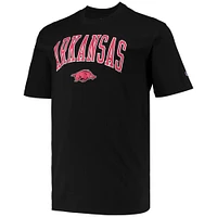 Men's Champion Black Arkansas Razorbacks Big & Tall Arch Over Wordmark T-Shirt