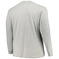 Men's Champion Heather Gray Arkansas Razorbacks Big & Tall Mascot Long Sleeve T-Shirt