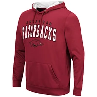 Men's Colosseum Cardinal Arkansas Razorbacks Resistance Pullover Hoodie