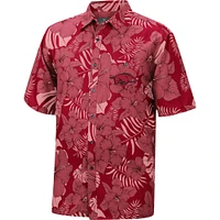 Men's Colosseum Cardinal Arkansas Razorbacks The Dude Camp Button-Up Shirt