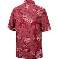 Men's Colosseum Cardinal Arkansas Razorbacks The Dude Camp Button-Up Shirt