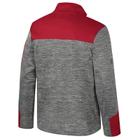 Men's Colosseum  Gray/Cardinal Arkansas Razorbacks Guard Full-Zip Jacket
