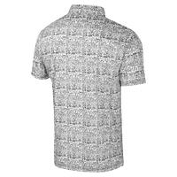 Men's Colosseum White Arkansas Razorbacks Big & Tall It's Time! Allover Printed Polo