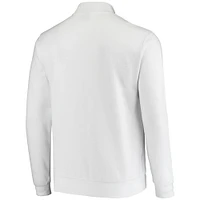Men's Colosseum White Arkansas Razorbacks Tortugas Logo Quarter-Zip Jacket