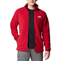 Men's Columbia  Cardinal Arkansas Razorbacks Flanker IV Fleece Raglan Full-Zip Jacket