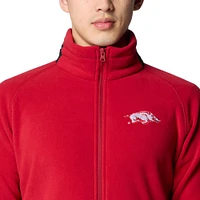 Men's Columbia  Cardinal Arkansas Razorbacks Flanker IV Fleece Raglan Full-Zip Jacket