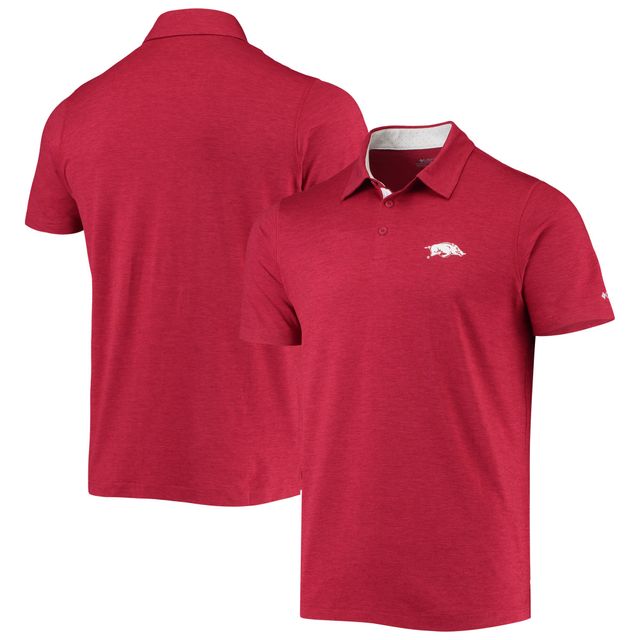 Polo Columbia Cardinal Arkansas Razorbacks Tech Trail Omni-Shade pour homme