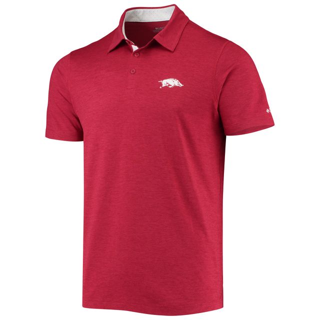 Polo Columbia Cardinal Arkansas Razorbacks Tech Trail Omni-Shade pour homme