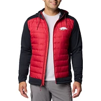 Men's Columbia  Red Arkansas Razorbacks Out-Shield Hybrid Full-Zip Hoodie Jacket