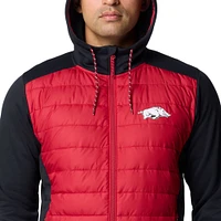 Men's Columbia  Red Arkansas Razorbacks Out-Shield Hybrid Full-Zip Hoodie Jacket