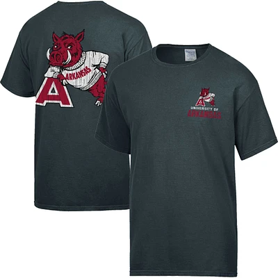 T-shirt avec logo vintage des Arkansas Razorbacks au charbon de bois confortable