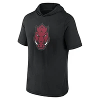 Men's Fanatics  Black Arkansas Razorbacks Primary Logo Hoodie T-Shirt