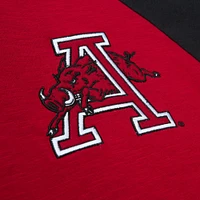 Men's Mitchell & Ness Cardinal Arkansas Razorbacks Legendary Slub Raglan Long Sleeve T-Shirt