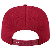 Men's New Era Cardinal Arkansas Razorbacks Patched 9SEVENTY Stretch-Snap Adjustable Hat