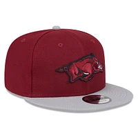 Men's New Era Cardinal Arkansas Razorbacks Two-Tone 9FIFTY Snapback Hat
