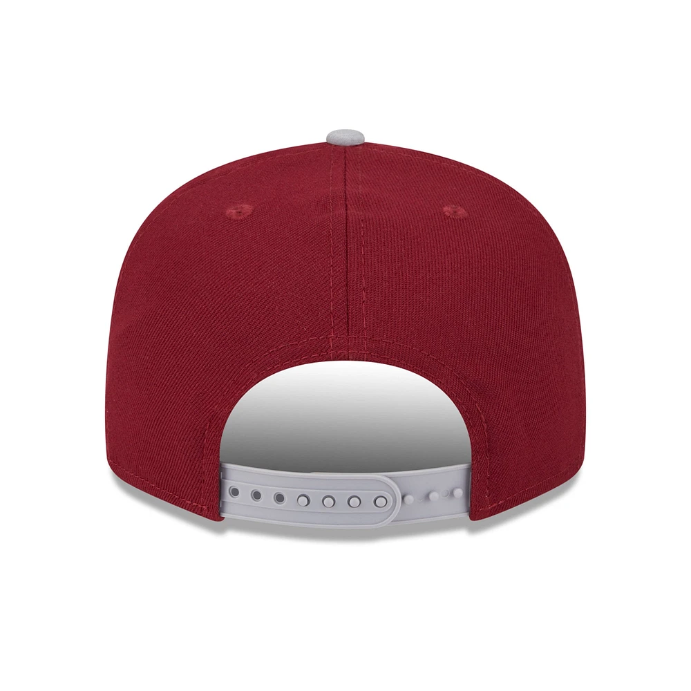 Men's New Era Cardinal Arkansas Razorbacks Two-Tone 9FIFTY Snapback Hat