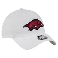 Men's New Era White Arkansas Razorbacks Active Ripstop 9TWENTY Adjustable Hat