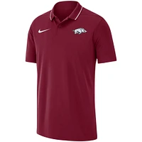 Men's Nike Cardinal Arkansas Razorbacks 2023 Coaches Performance Polo