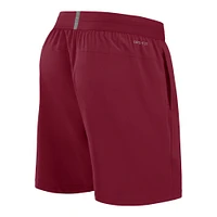 Men's Nike Cardinal Arkansas Razorbacks 2024/25 Sideline Performance Woven Shorts